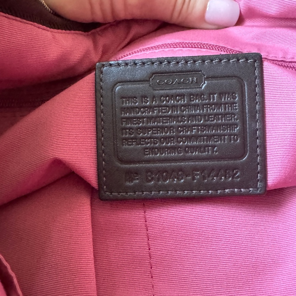 Coach Carriage Print Shoulder Bag in Brown and Tan - Picture 6 of 6
